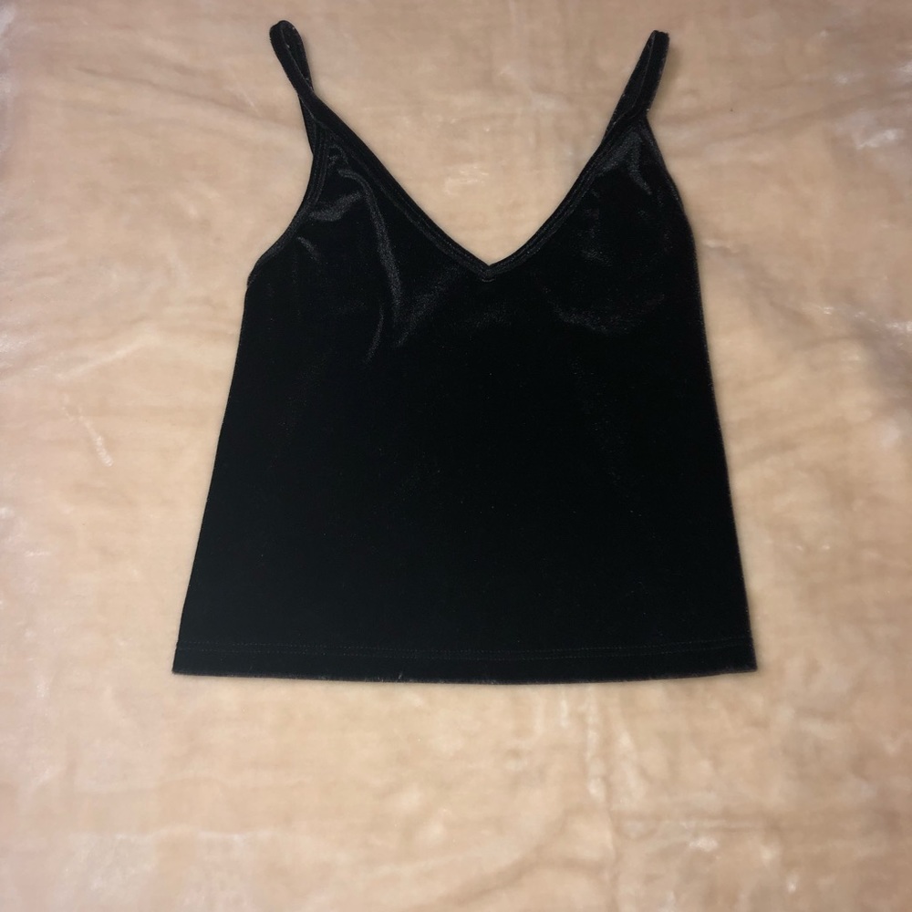 Brandy Melville velvet crop top